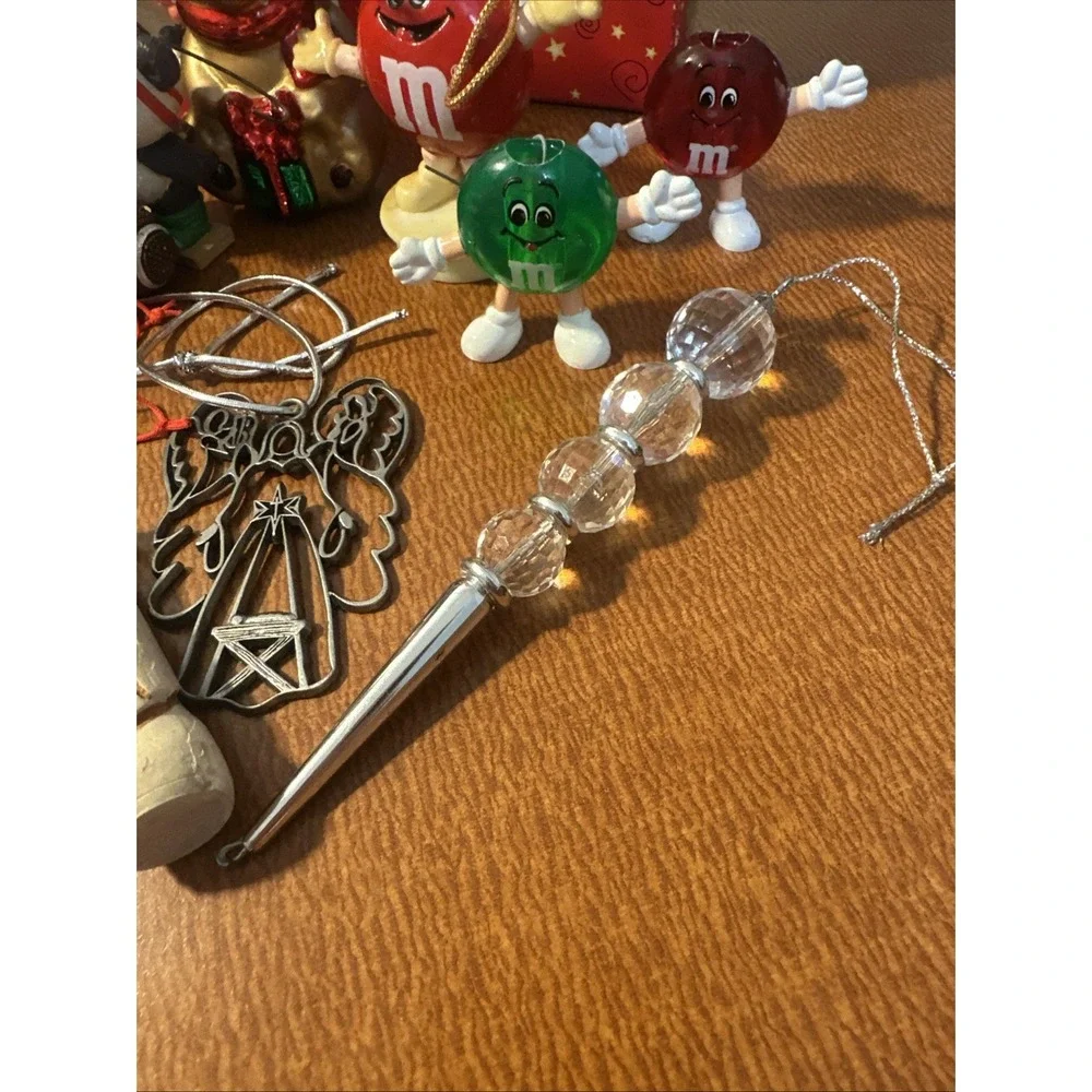 Lot Of 1990's &‎ Early 2000's Christmas Vtg Ornaments: M&Ms, Mice, Sports